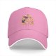 Black Baseball Cap With Christmas Gingerbread Cat Print