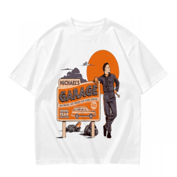 Michael's Garage Horror Themed Graphic T-Shirt