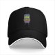 Black baseball cap with retro mobile phone 'Never Forget' graphic