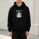 Black hoodie with Totoro forest spirit graphic and Japanese text