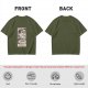 Olive T-Shirt with The Fool Tarot Card Anime Print