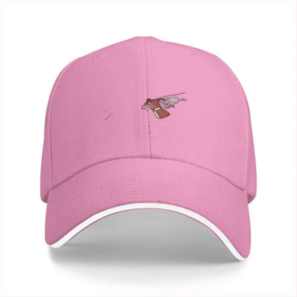 Black Baseball Cap With Detailed Pistol Graphic Design