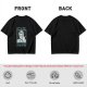 Olive Graphic T-Shirt With Twisted Love Curse Quote And Anime Art