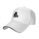 Black baseball cap with anime silhouette and star graphic design