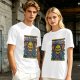 Olive T-Shirt With Skeletor The Power Of Christmas Graphic Print