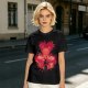 Olive Anime Graphic T-Shirt With Spiky Red Haired Character Art