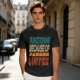 Olive Graphic T-Shirt with 'Functioning Because Of Coffee' Retro Print