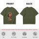 Olive T-Shirt With Red Panda Driving Car 'Destination? I'm Going Insane' Print