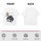 Olive Green Graphic T-Shirt with Classic Dark Car and Orange Text Print
