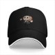 Black Baseball Cap With Retro Jason Voorhees Pumpkin Graphic