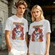 Olive t-shirt with cartoon dog and 'God has allowed me to live another day' print