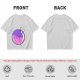 Olive T-shirt with Sleeping Cats in Colorful Bubble Graphic