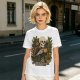 Skeleton with Coffee and Plants T-Shirt Graphic