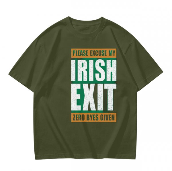 Irish Exit Funny St. Patrick's Day T-Shirt Design