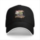 Black baseball cap with T-Rex sushi chef graphic and RAWR text