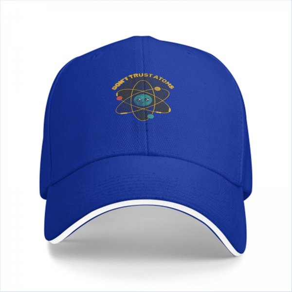 Don't Trust Atoms Graphic Black Baseball Cap