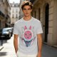 Olive T-Shirt with Princess Mononoke Mask and Kodama Print