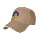 Black Baseball Cap With Cute Yellow Duck Wearing Headphones Graphic