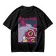 Olive T-shirt with Princess Mononoke Mask Graphic Print