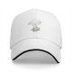 Black Baseball Cap with Coffee Cup and Saucer Graphic