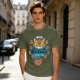 Neko Bus Tours Cat Graphic Olive T-Shirt