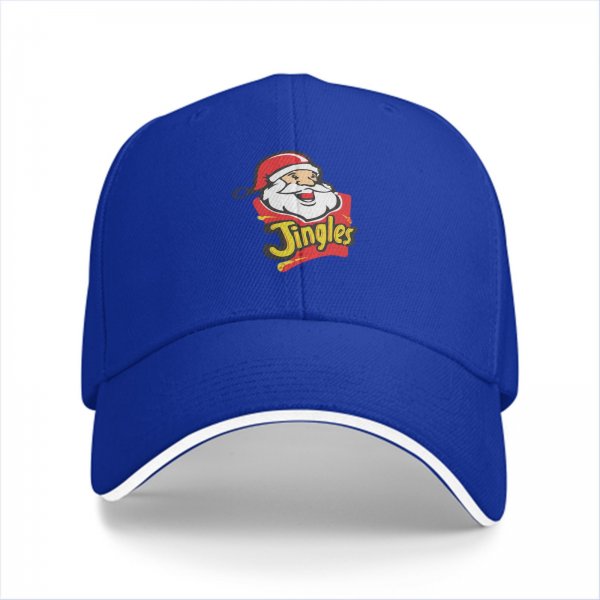 Black Baseball Cap with Santa Jingles Christmas Graphic