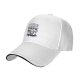Black baseball cap with raccoon live fast eat trash graphic