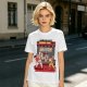 Olive T-shirt with Fast Food Themed Street Fighter Style Fight Artwork