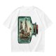 Olive T-Shirt With Pirate Ship In Glass Jar Artwork