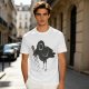 Olive T-Shirt With Dark Crow Holding Knife Graphic Print