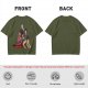 Olive Green T-Shirt with Buffy The Vampire Slayer Character Art Print