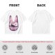 Olive T-Shirt With Witch Riding Broom Silhouette In Bunny Outline