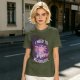 Olive t-shirt with axolotl 'I need to relaxolotl' graphic