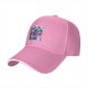 Black baseball cap with cute anime-style graphic print