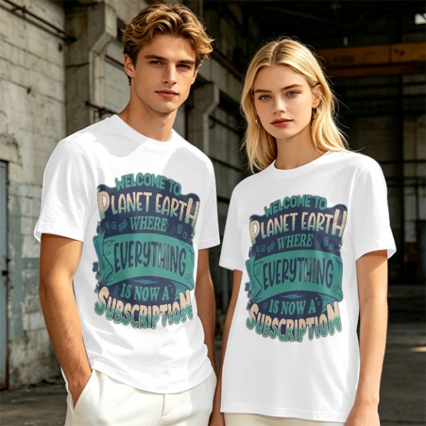 Welcome to Planet Earth Where Everything Is Now A Subscription T-Shirt