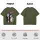 Olive T-shirt with Frankenstein and Bride 'I'm Not Even Frankenstein' Print