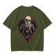 Olive T-shirt with Nosferatu Vampire in Red Heart Frame