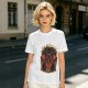 Olive T-Shirt with Vampurr Black Cat Vampire Graphic