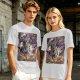 Olive T-Shirt Featuring Fantasy Wizard Card Artwork
