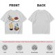 Olive T-shirt with cute cat sushi illustrations