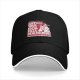 Black Baseball Cap With Support Your Local Pizza Dealer Print