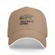 Black baseball cap with sloth graphic and 'Just Do It Later' text