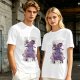 Olive green t-shirt with cute witch cat hex you graphic