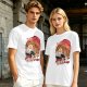Olive T-Shirt With Ramen Skull Graphic Print