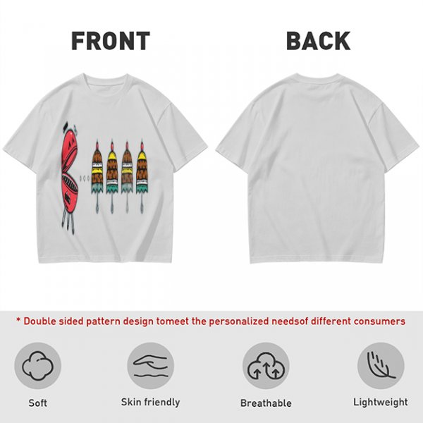 Olive T-Shirt With Cartoon Grill And Skewers Print
