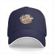 Black Baseball Cap with Ramen Bowl Graphic Print