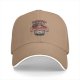 Black baseball cap with 'In Pizza We Crust' graphic print