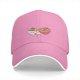 Black baseball cap with two decorative ramen bowl prints