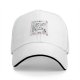 Black baseball cap with funny Santa note print about gift delays