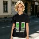 Olive T-shirt with pixel art retro computer characters print